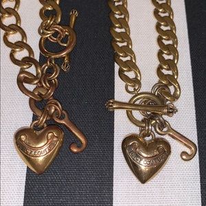 Juicy Couture banner heart necklace and bracelet